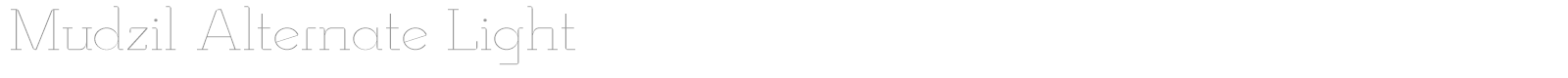 Mudzil font preview